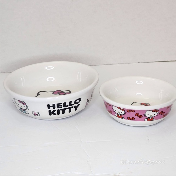 HELLO KITTY 🐱 Large Ceramic Pet Feeding Food Dish for pets NEW - Picture 4 of 4